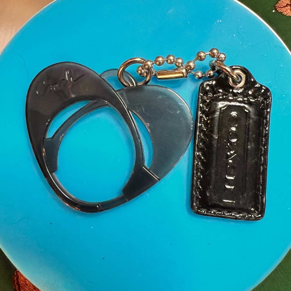 Coach Poppy Smoke Acrylic Heart Keychain/Bag Charm
